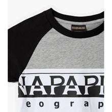Carica l'immagine nel visualizzatore di Gallery, Napapijri Maglietta Manica Corta T-shirt da bambino K S-Entremont Grigio Nero
