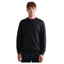 Carica l'immagine nel visualizzatore di Gallery, Napapijri Maglione in cotone girocollo Uomo Droz 4 Black Nero