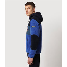 Carica l'immagine nel visualizzatore di Gallery, Napapijri Pile Pesante Con Cerniera da Uomo con cappuccio Yupik 2 Blue CB OM4