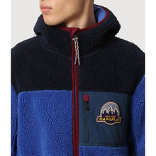 Carica l'immagine nel visualizzatore di Gallery, Napapijri Pile Pesante Con Cerniera da Uomo con cappuccio Yupik 2 Blue CB OM4