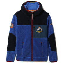 Carica l'immagine nel visualizzatore di Gallery, Napapijri Pile Pesante Con Cerniera da Uomo con cappuccio Yupik 2 Blue CB OM4