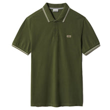 Carica l'immagine nel visualizzatore di Gallery, Napapijri polo uomo manica corta Taly Stripe 4 - Verde Cypress Green