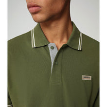 Carica l'immagine nel visualizzatore di Gallery, Napapijri polo uomo manica corta Taly Stripe 4 - Verde Cypress Green