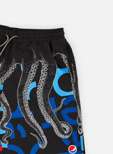 Carica l'immagine nel visualizzatore di Gallery, Octopus x Pepsi Camo Boardshorts pantalone costume da bagno Black - collabo Pepsi-Cola - Limited Edition