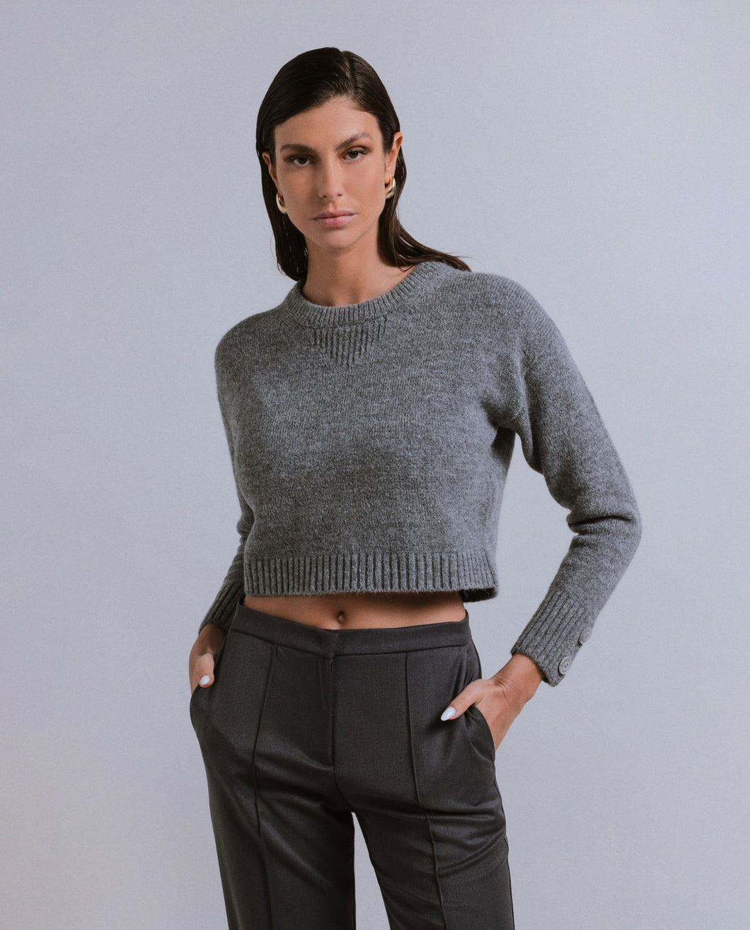 HINNOMINATE Maglia Rasata Girocollo Con Bottoni Personalizzati HMABW01206