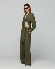 Carica l'immagine nel visualizzatore di Gallery, HINNOMINATE Pantalone largo dritto in lino cod. HMABW01852
