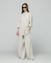 Carica l'immagine nel visualizzatore di Gallery, HINNOMINATE Pantalone largo dritto in lino cod. HMABW01852
