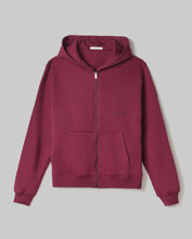 Carica l'immagine nel visualizzatore di Gallery, HINNOMINATE Felpa Cappuccio Basica Full Zip Con Marsupio art. HMABW01930 col. BORDEAUX
