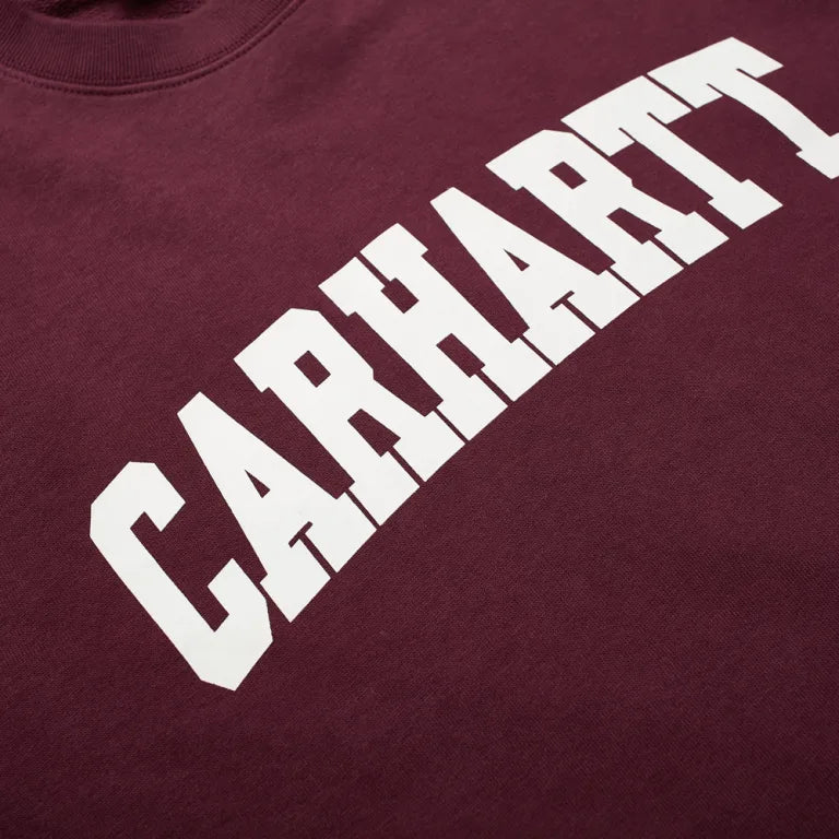 CARHARTT WIP UNIVERSITY SWEAT col. SHIRAZ/WHITE art. 28957