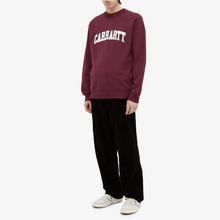 Carica l&#39;immagine nel visualizzatore di Gallery, CARHARTT WIP UNIVERSITY SWEAT col. SHIRAZ/WHITE art. 28957
