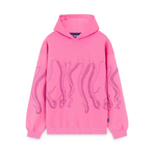 Carica l&#39;immagine nel visualizzatore di Gallery, Octopus Outline Hoodie felpa sweatshirt unisex Pink
