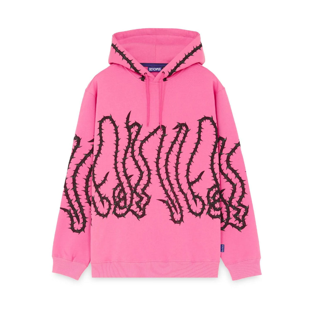 Octopus Thorns Hoodie Sweatshirts Felpa Cappuccio unisex Pink