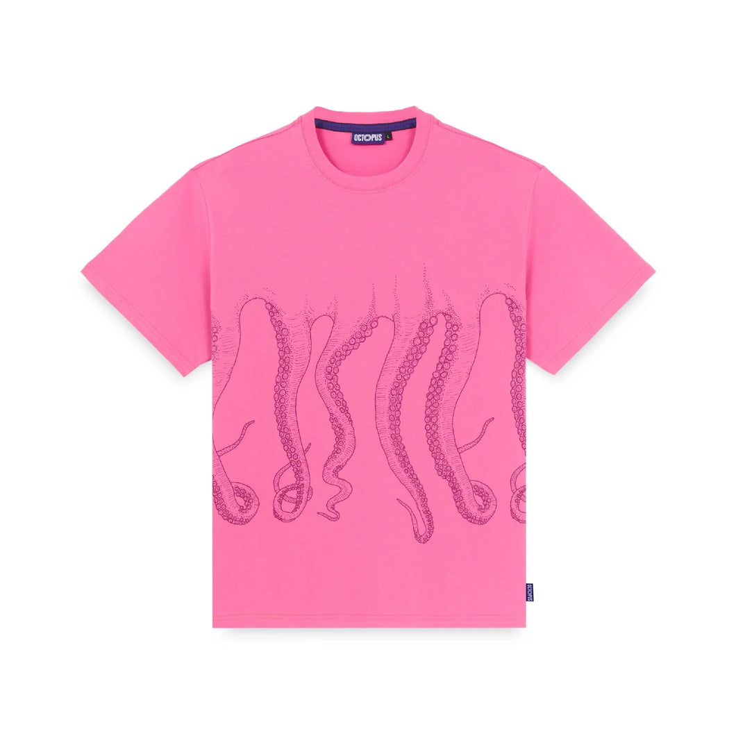 Octopus Outline Tee T-shirt manica corta unisex Pink