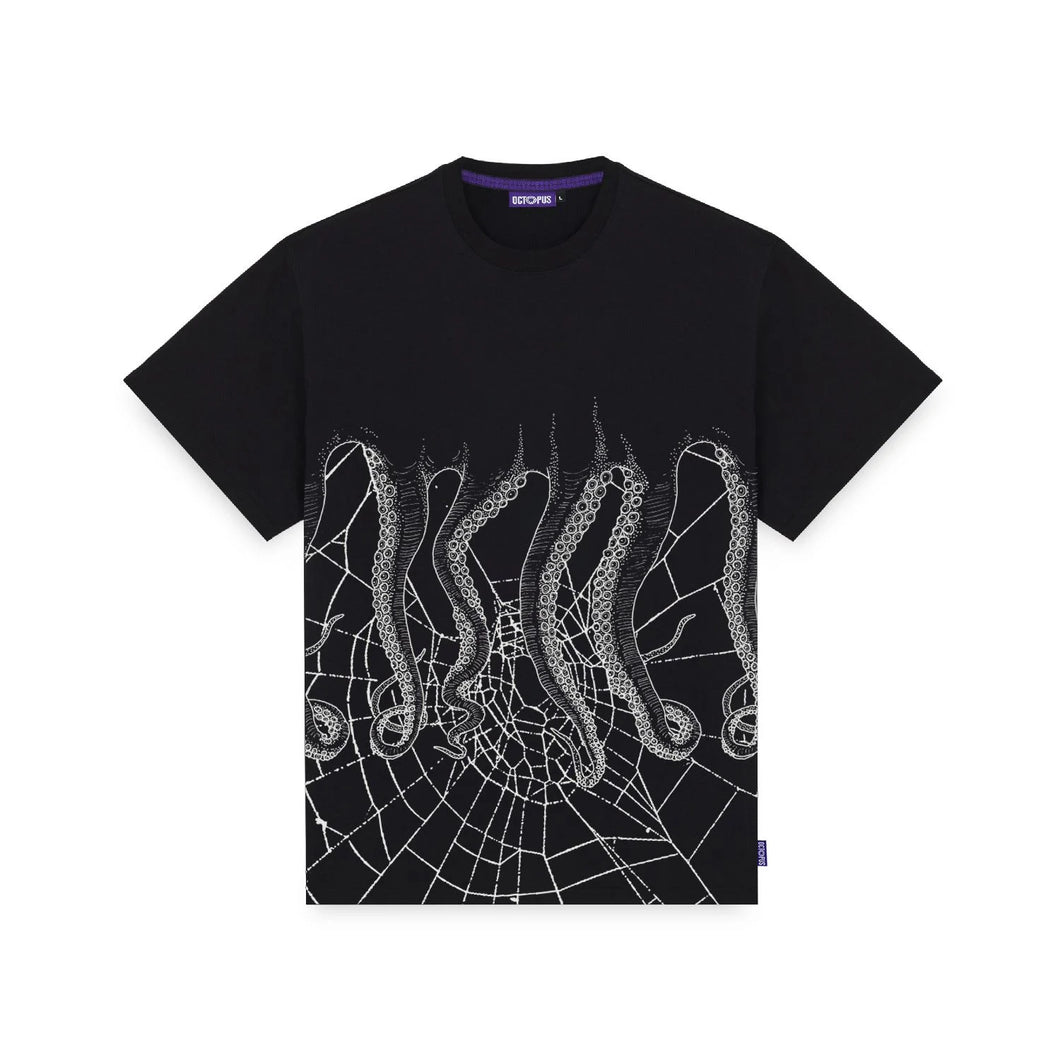 Octopus Web Tee T-shirt manica corta unisex Black