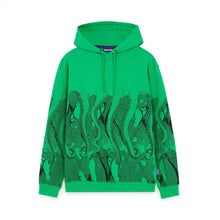 Carica l&#39;immagine nel visualizzatore di Gallery, Octopus Fishnet Hoodie col. GREEN
