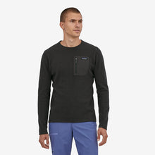 Carica l'immagine nel visualizzatore di Gallery, Patagonia Men's R1® Air Crewneck Pullover Fleece girocollo Nero

