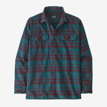 Carica l'immagine nel visualizzatore di Gallery, Patagonia Men's Long-Sleeved Organic Cotton Midweight Fjord Flannel Shirt Ice Caps: Belay Blue
