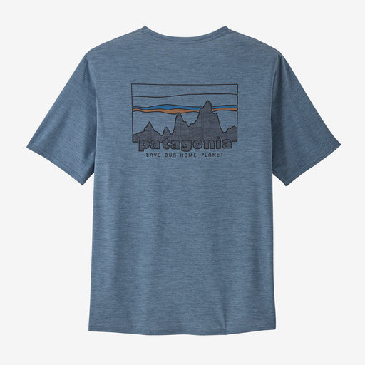 Patagonia Men's Capilene® Cool Daily Graphic Shirt tecnica da uomo '73 Skyline: Utility Blue X-Dye