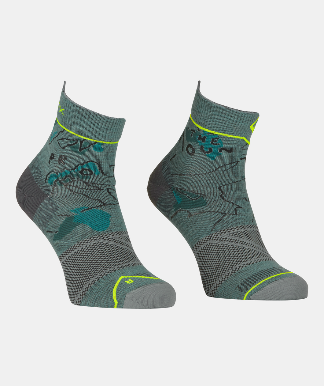 Ortovox ALPINE LIGHT QUARTER SOCKS Male CALZINI TECNICI LEGGERI IN LANA MERINO arctic grey