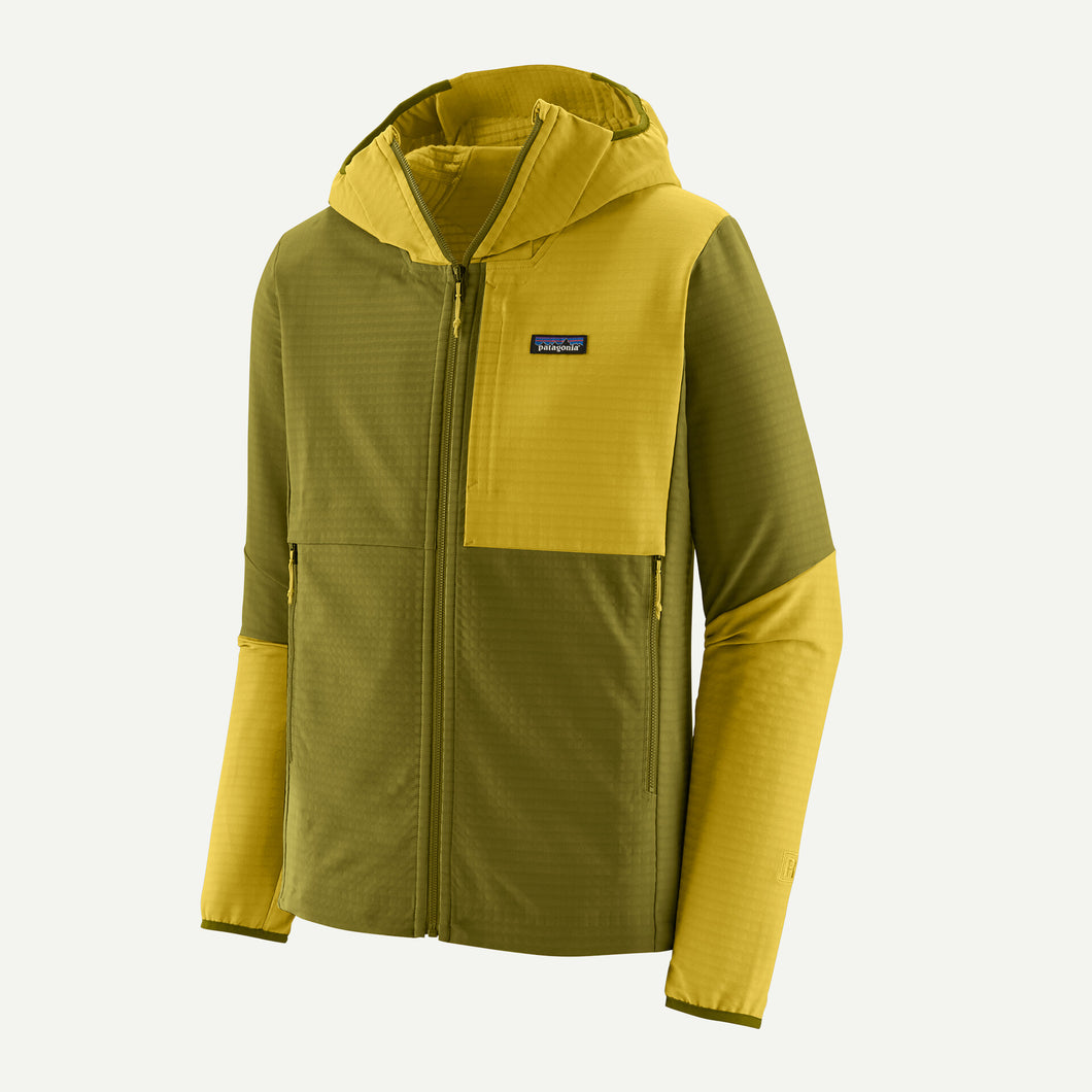 PATAGONIA Men's R1® TechFace Fleece Hoody cod. 83578 GRAZE GREEN