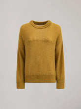 Carica l'immagine nel visualizzatore di Gallery, HINNOMINATE Maglia girocollo in mohair art.  HMABW03019_MTTM0001 col. SENAPE

