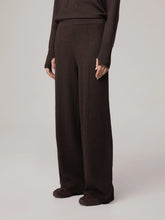 Carica l'immagine nel visualizzatore di Gallery, HINNOMINATE Pantalone palazzo con nervature in maglia art. HMABW03029_MTTM0001 col. Caffe
