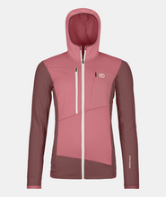 Carica l'immagine nel visualizzatore di Gallery, ORTOVOX FLEECE GRID HOODY Donna Hoodies  Felpa in pile tecnica e leggera mountain rose
