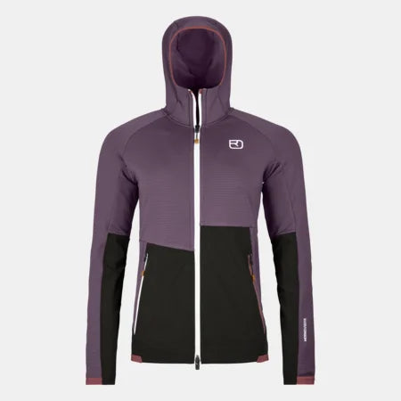 ORTOVOX FLEECE RIB HOODY col. WILD BERRY