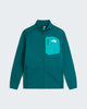 THE NORTH FACE Pile Crest con cerniera integrale da uomo art.  NF0A897C col. Pacific Teal-TNF Black