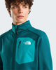 THE NORTH FACE Pile Crest con cerniera integrale da uomo art.  NF0A897C col. Pacific Teal-TNF Black
