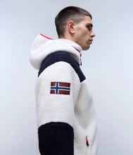Carica l'immagine nel visualizzatore di Gallery, NAPAPPIJRI Felpa in Pile con Cappuccio e Zip mod. Yupik NA4GNS col. BEIGE DIMITY
