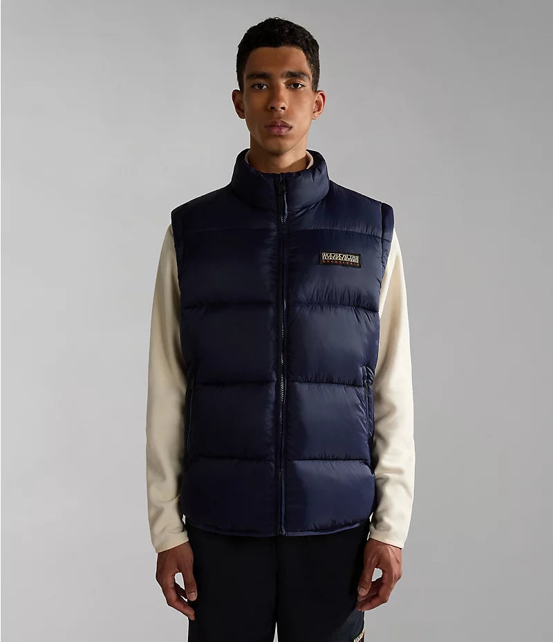 Napapijri A-SUOMI - Smanicato Gilet trapuntato uomo - Blu Marine