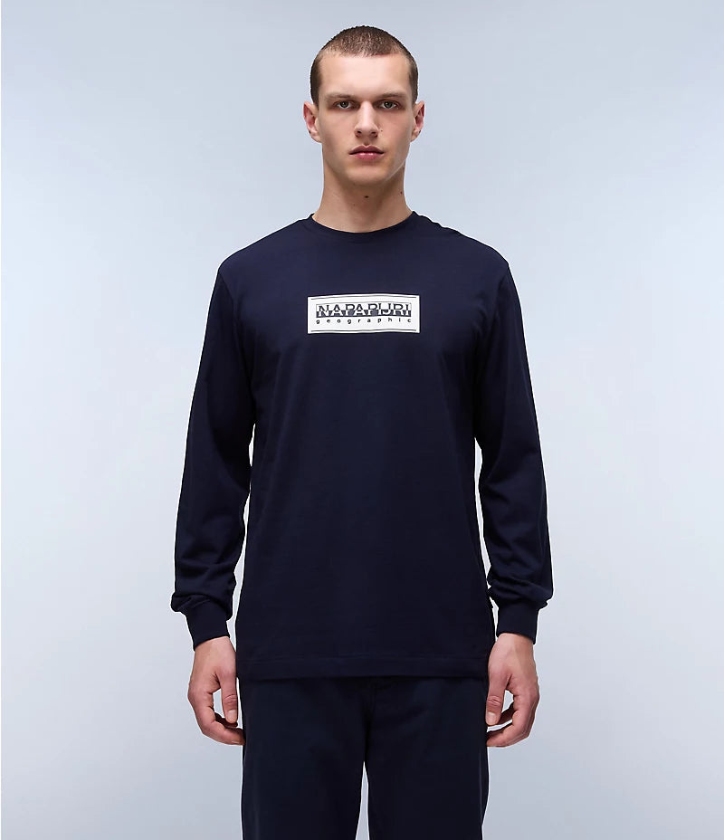 NAPAPIJRI T-Shirt a Maniche Lunghe S-Box Logo LS cod. NA4I3M