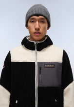 Carica l'immagine nel visualizzatore di Gallery, NAPAPIJRI Felpa in Pile con Cappuccio e Zip mod. YUPIK FZH 3 col. CB MCB
