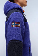 Carica l'immagine nel visualizzatore di Gallery, NAPAPIJRI Felpa in Pile con Cappuccio e Zip mod. YUPIK FZH 3 col. CB MCC
