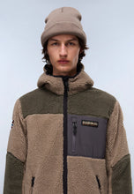 Carica l'immagine nel visualizzatore di Gallery, NAPAPIJRI Felpa in Pile con Cappuccio e Zip mod. YUPIK FZH 3 col. CB MCD
