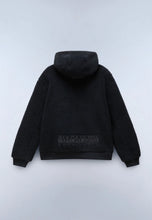 Carica l'immagine nel visualizzatore di Gallery, NAPAPIJRI Felpa in Pile con Cappuccio e 1/2 Zip mod. T-Seline Hzh W art. NP0A4HYO0411 col. BLACK
