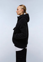 Carica l'immagine nel visualizzatore di Gallery, NAPAPIJRI Felpa in Pile con Cappuccio e 1/2 Zip mod. T-Seline Hzh W art. NP0A4HYO0411 col. BLACK
