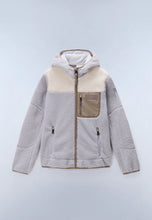 Carica l'immagine nel visualizzatore di Gallery, NAPAPIJRI Felpa in Pile con Cappuccio e Zip mod. T-Yupik OG H W art. NP0A4I54H971 col. LIGHT GREY SOLID
