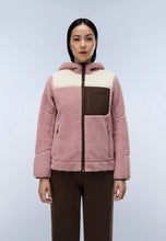 Carica l'immagine nel visualizzatore di Gallery, NAPAPIJRI Felpa in Pile con Cappuccio e Zip mod. YUPIK OG H W 1  col. PINK WOODROSE
