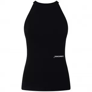 HINNOMINATE Canotta in Costina Trasparente con scolllo cod. HMABW01657 col. nero