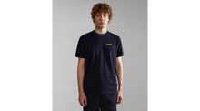 Carica l&#39;immagine nel visualizzatore di Gallery, Napapijri T-shirt a manica corta da uomo Iaato colore Blu Marine
