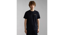 Carica l&#39;immagine nel visualizzatore di Gallery, Napapijri T-shirt a manica corta da uomo Iaato colore Nero Black
