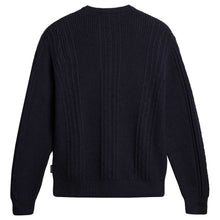 Carica l&#39;immagine nel visualizzatore di Gallery, Napapijri Sweater Maglia maglione Girocollo treccia D-Trondheim Blu Marine
