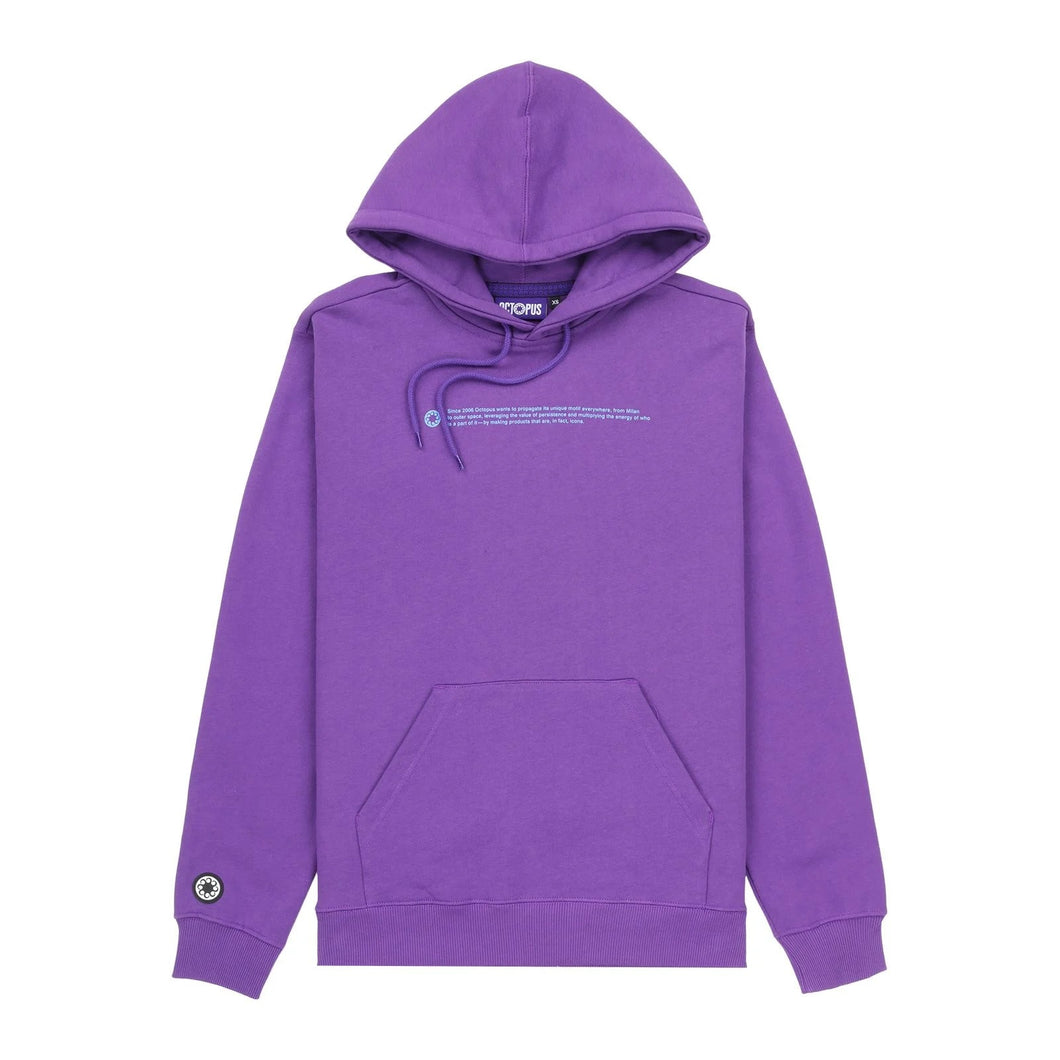 Octopus Outline logo hoodie felpa con cappuccio Viola Purple
