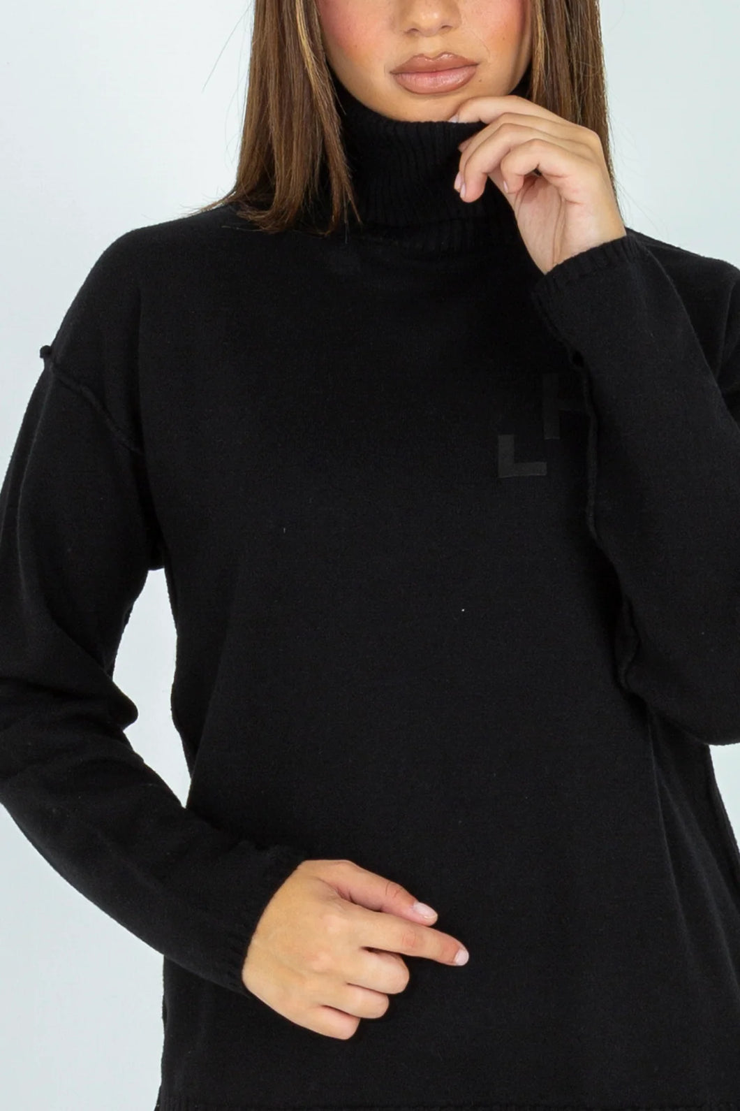 HINNOMINATE Maglia Dolcevita Con Stampa Flock HMABW01178