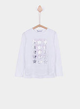Carica l&#39;immagine nel visualizzatore di Gallery, Tiffosi Deo 10024853 Maglia T-Shirt Leggera Manica Lunga in Cotone Bianca con Stelline
