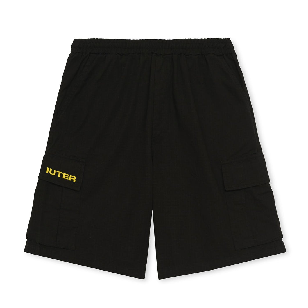 IUTER CARGO SHORT Ripstop Jogger Pantaloncino Bermuda Nero Black