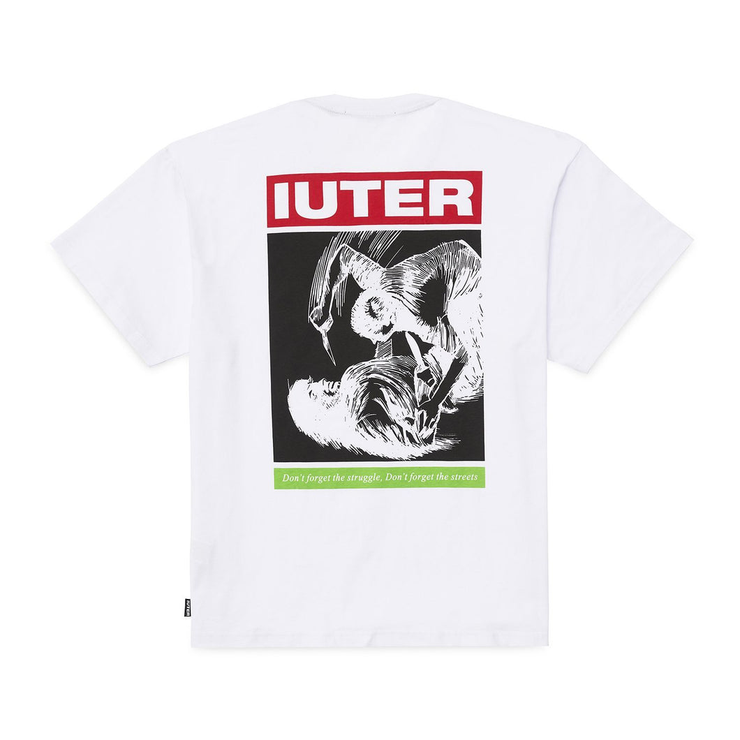 Iuter STRUGGLE TEE  T-Shirt Uomo mezza manica - Screen Print WHITE