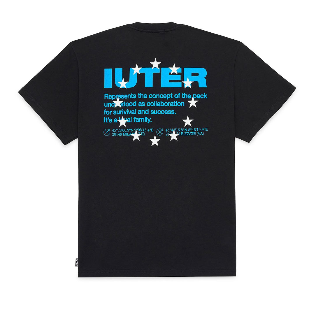 IUTER INFO TEE T-Shirt - Screen Print BLACK T-Shirt uomo Nera
